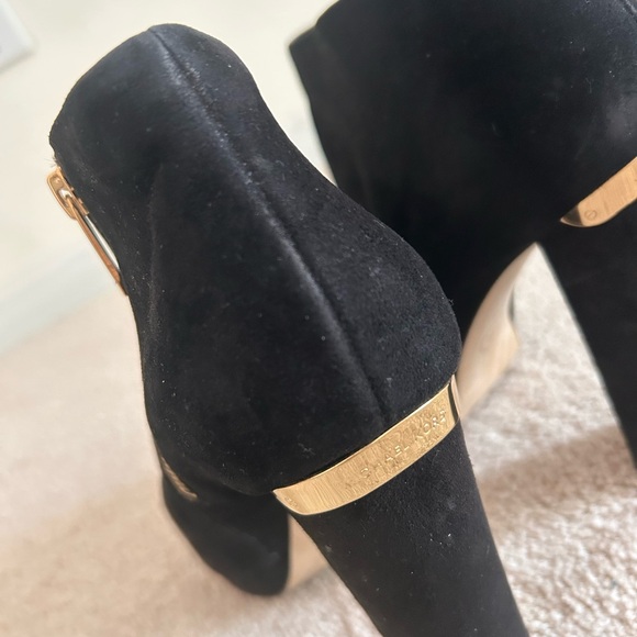 Michael Kors Women's Haven Boots Block Heel Hidden Platform Black Suede Sz 8.5 M - Picture 9 of 9